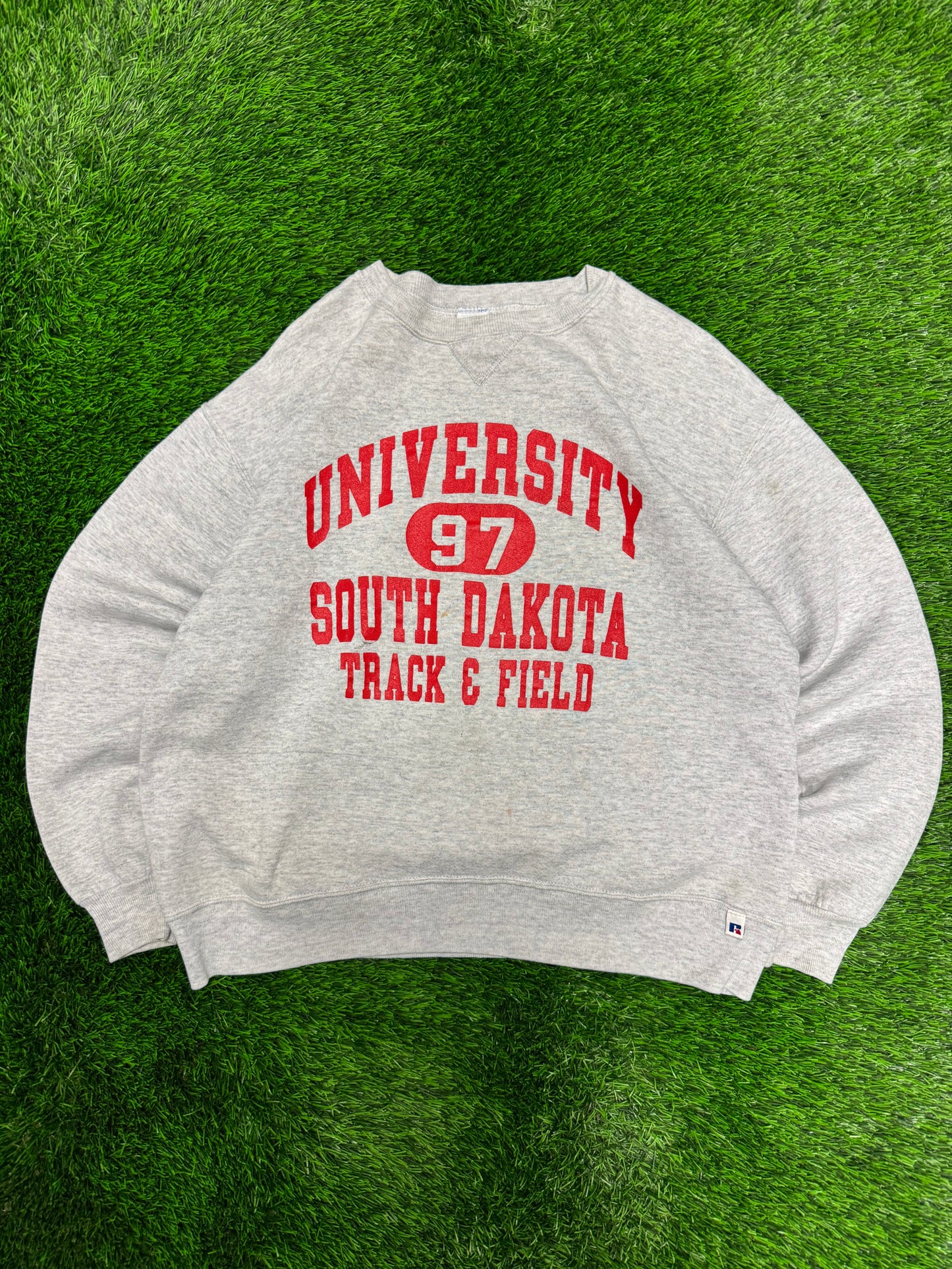 1997 University of South Dakota Track & Field Vintage Russel Crewneck (XL)