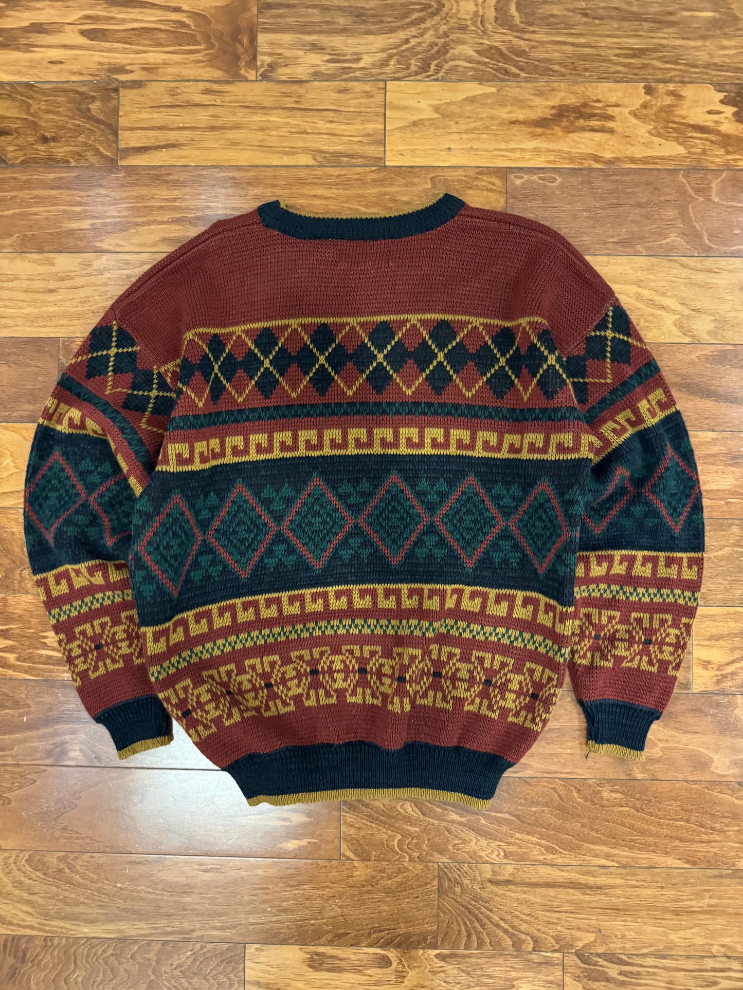 90s Bahama Bay Southwestern Pattern Sweater (XL)