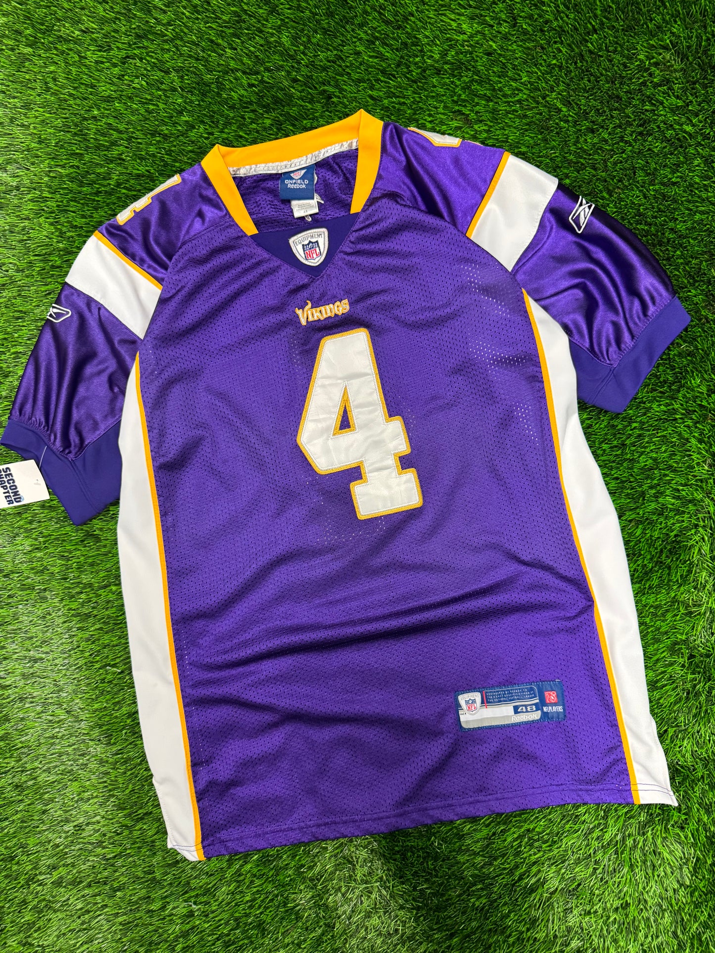 Minnesota Vikings Brett Favre #4 Reebok On Field Stitched Jersey (L)