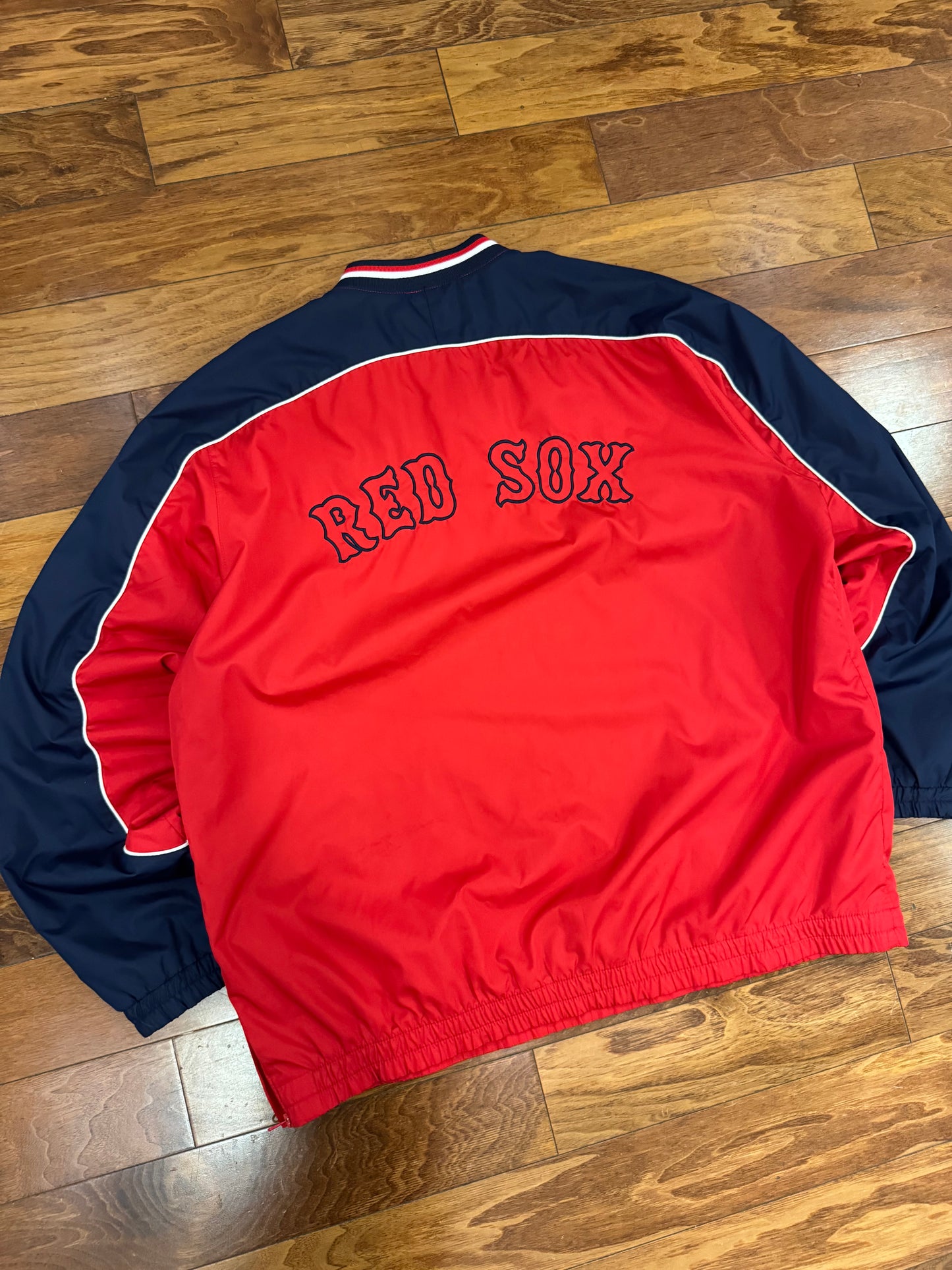 2010s Red Sox Majestic Spell Out Vintage Windbreaker (XL)