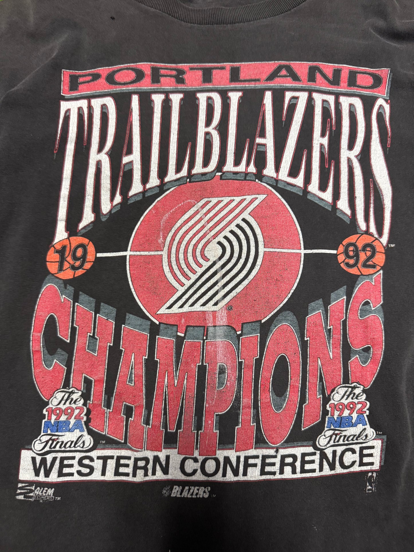 1992 Portland Trailblazers Thrashed Vintage NBA Tee (S)