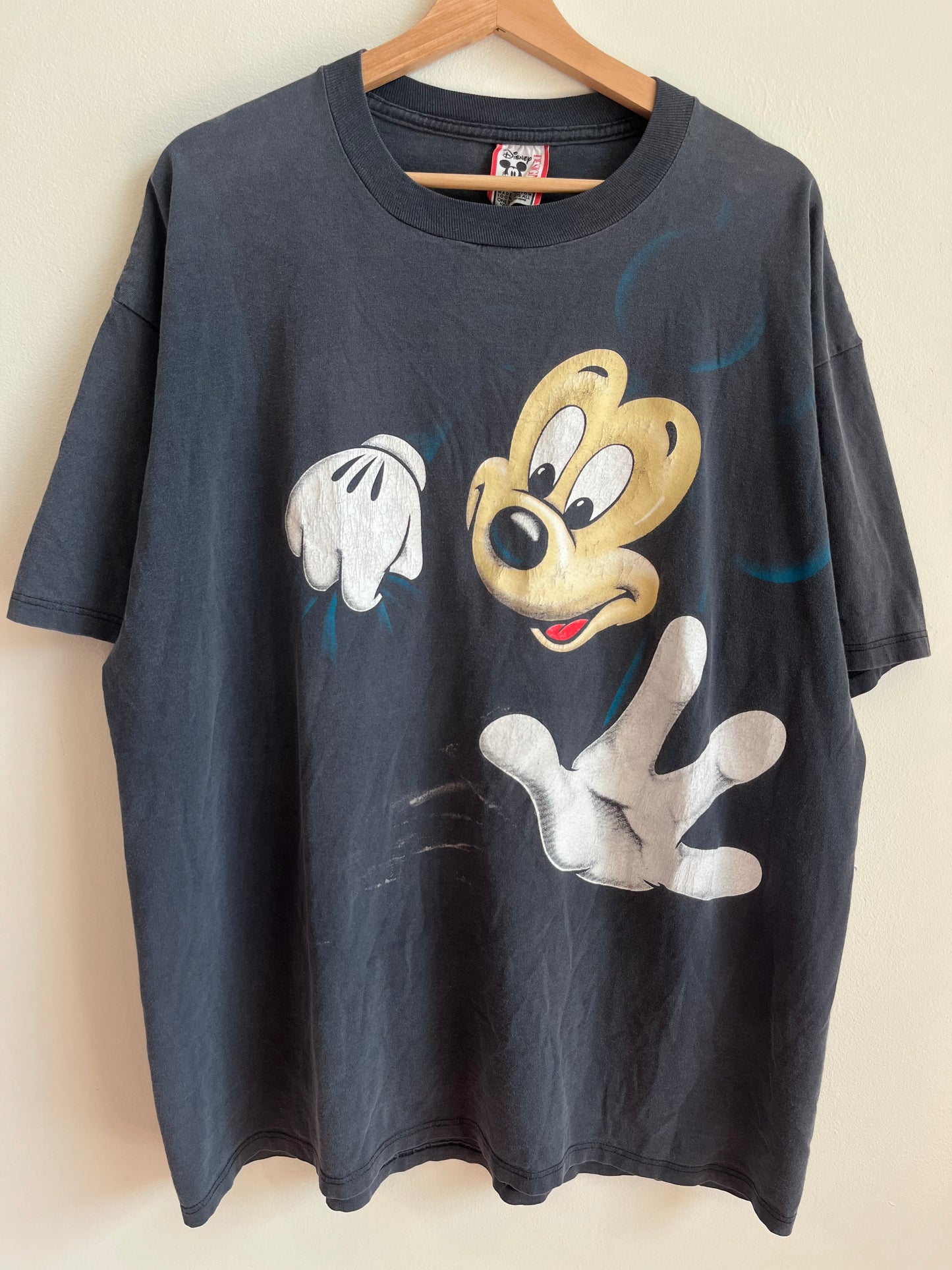 90s Disney Designs Ghost Faded Mickey Mouse Breakthrough Tee (XL)