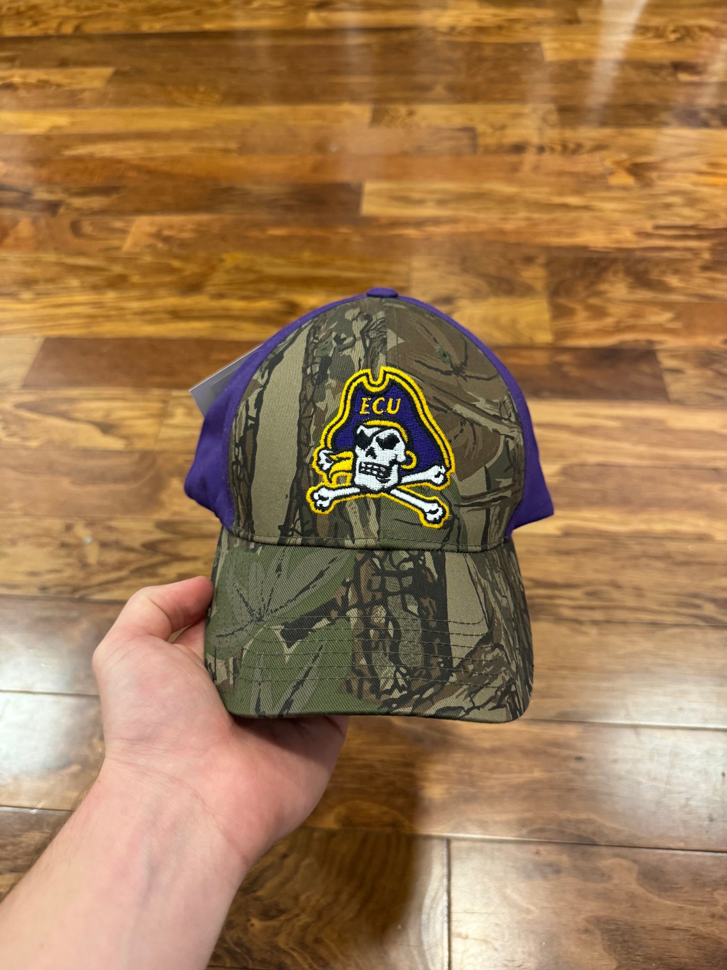 00s East Carolina (ECU) Pirates Camo Two Toned Hat (OS)