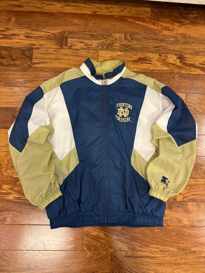 90s University of Notre Dame Starter Embroidered Windbreaker (L)