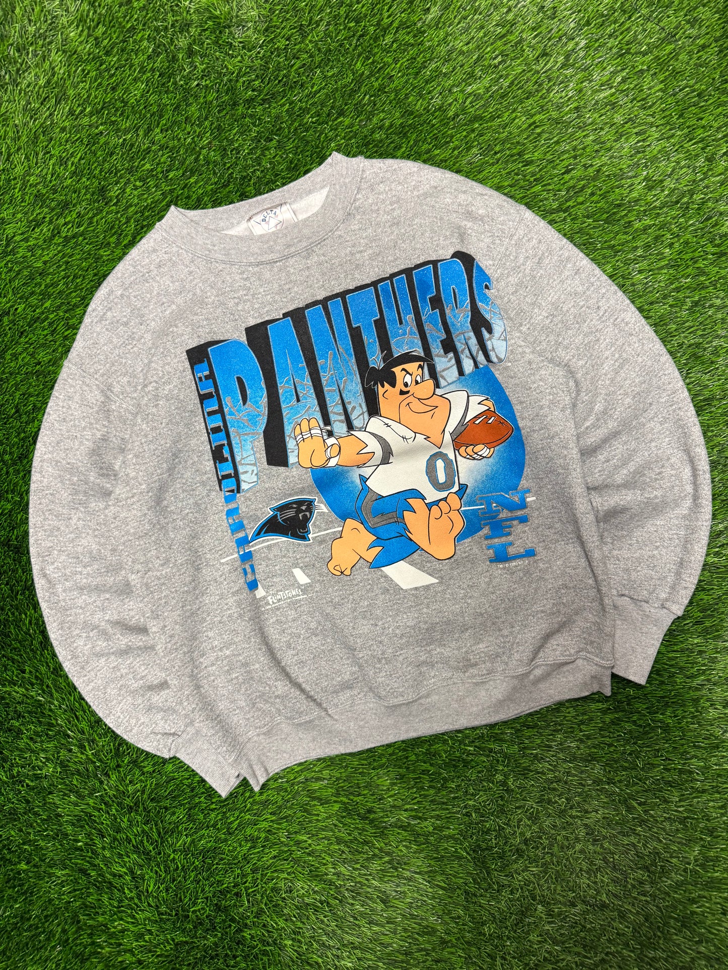 1993 Carolina Panthers The Flintstones Vintage Crewneck (L)