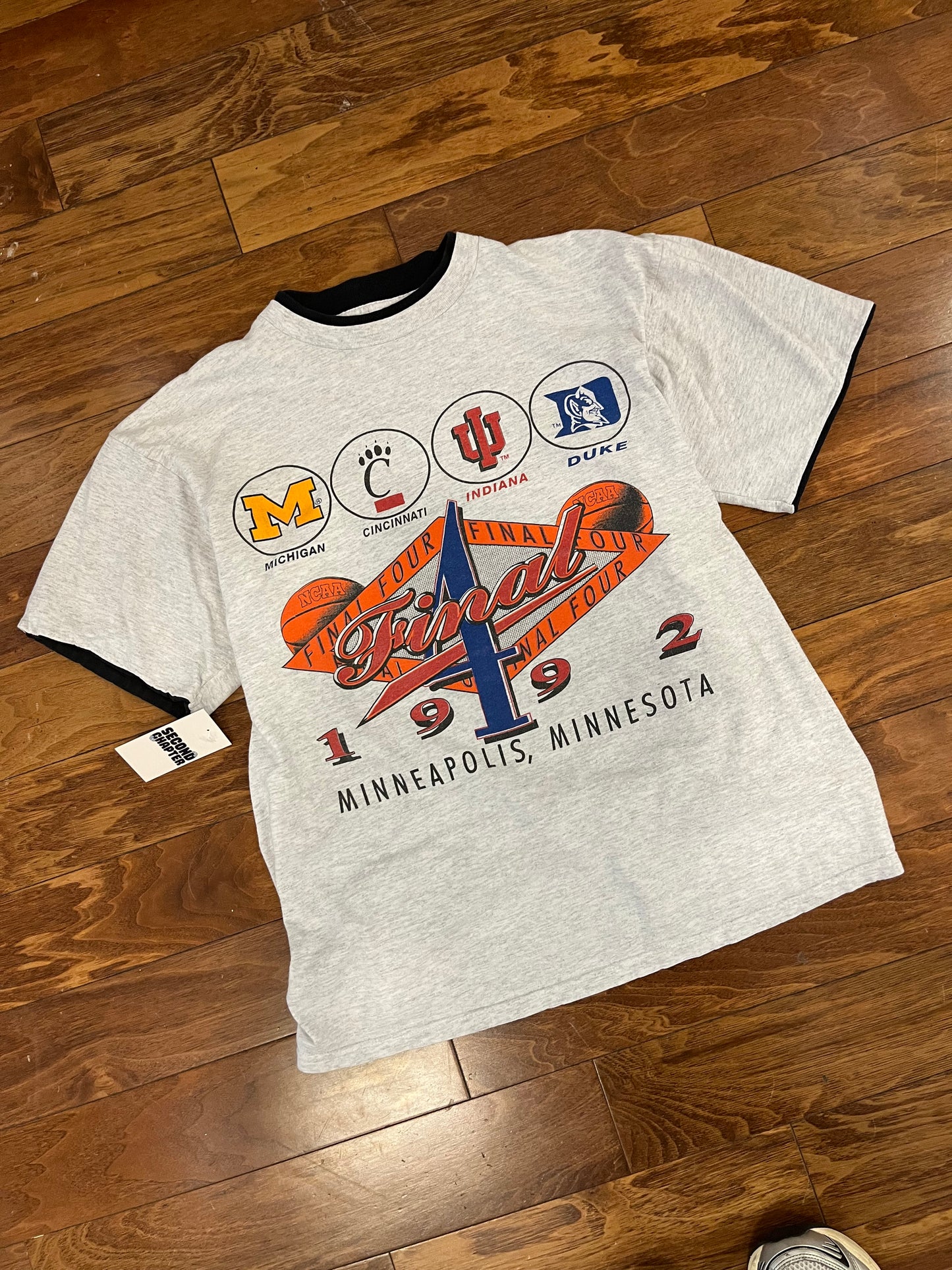 1992 Final Four (Michigan, Cincinnati, Indiana, Duke) Basketball Tee (L)
