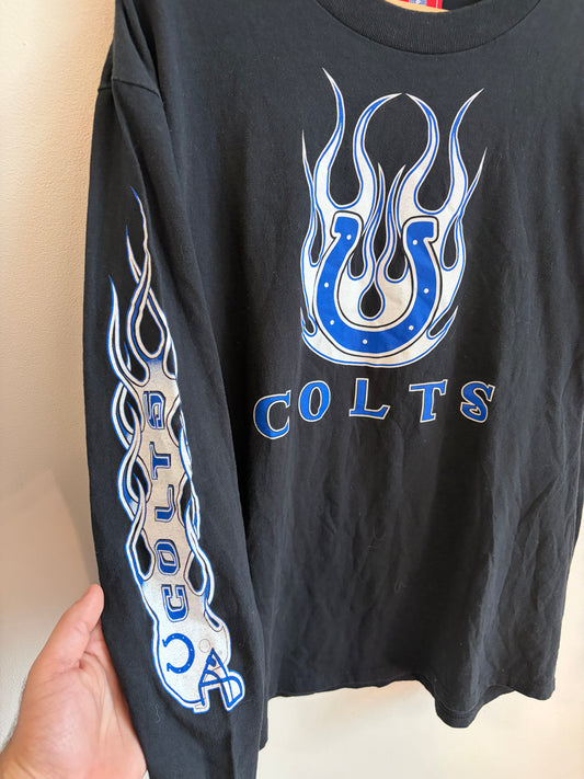 2000s Indianapolis Colts Flames Long Sleeve Shirt (XL)