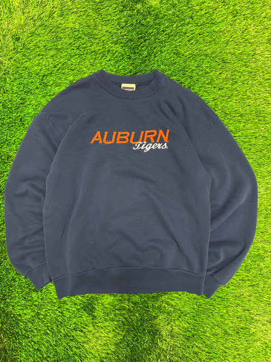 90s University of Auburn Tigers Spell Out Vintage Red Oak Crewneck (L)