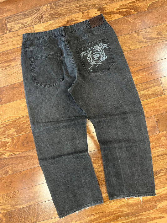 00s Phat Farm Black Baggy Jeans (40 x 32)
