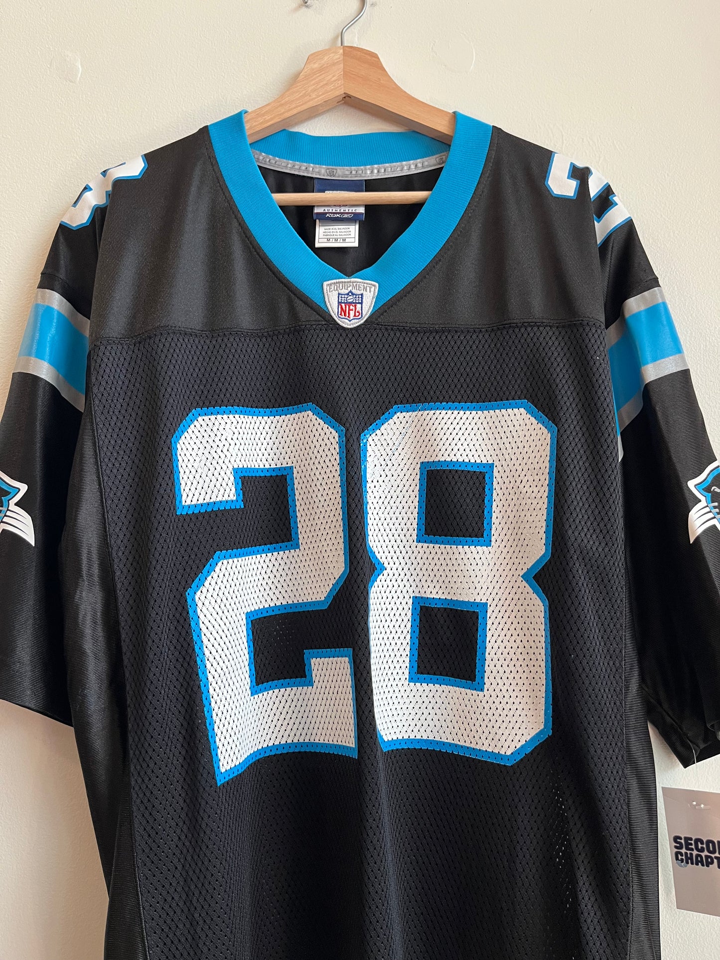 00s Carolina Panthers Jonathan Stewart Home Jersey (M)