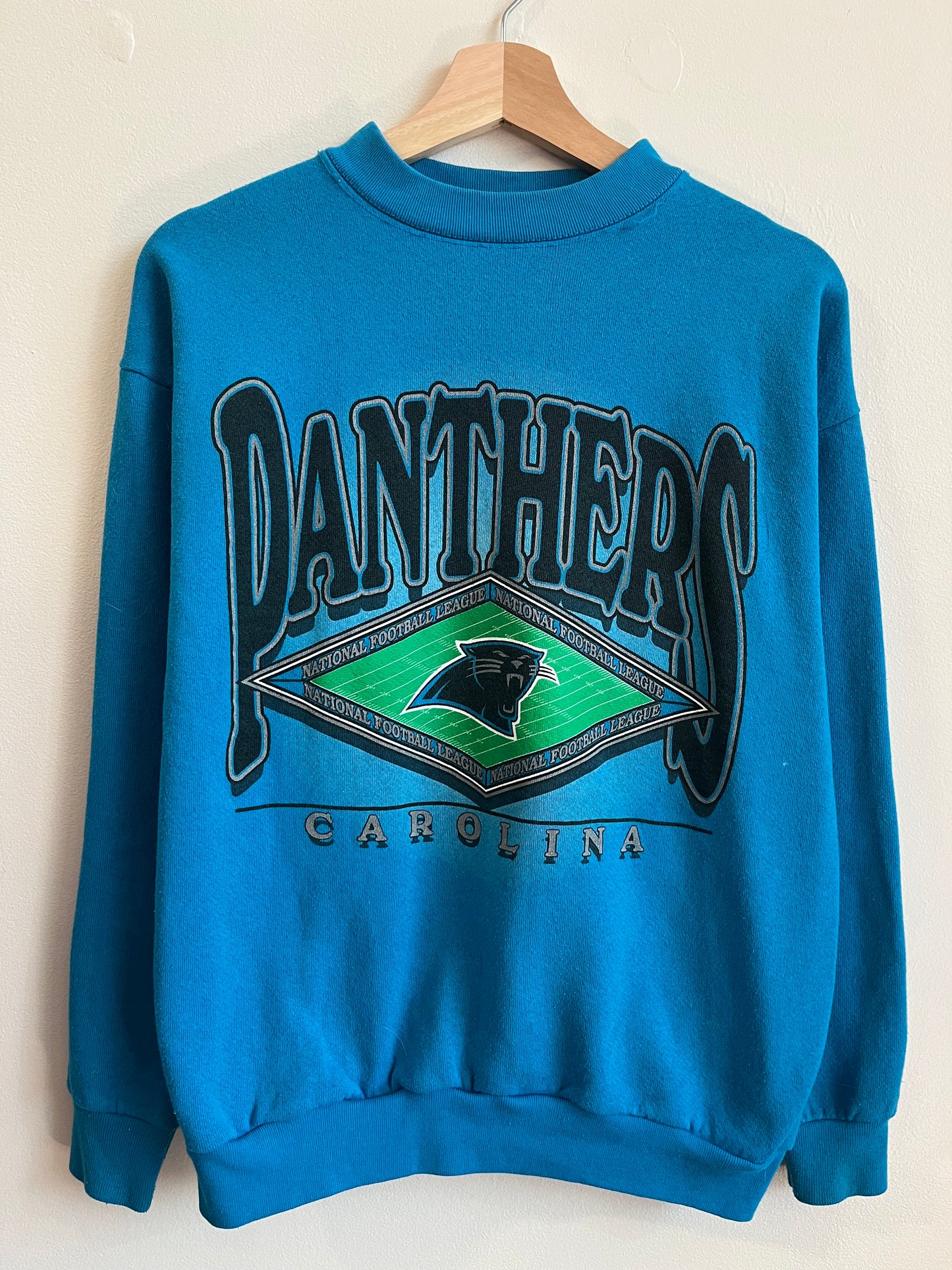 90s Carolina Panthers Logo 7 Blue Crewneck (M)