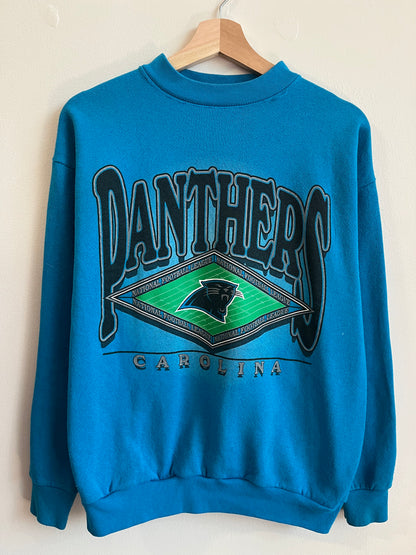 90s Carolina Panthers Logo 7 Blue Crewneck (M)