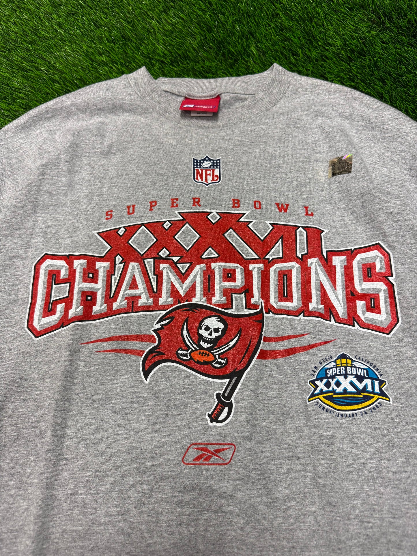 2003 Tampa Bay Buccaneers Reebok Super Bowl Tee (M)