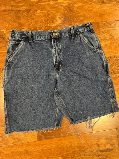 2018 Carhartt Dark Blue Carpenter Shorts (36)