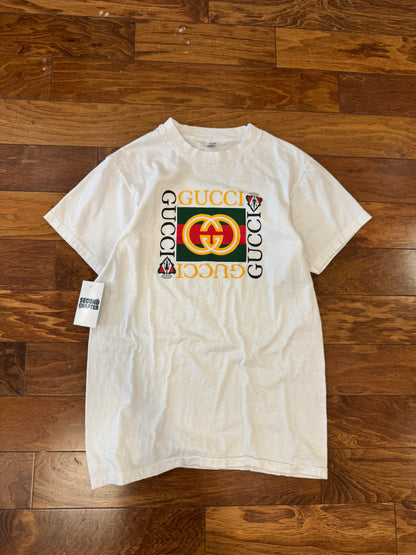 80s Gucci Bootleg White Tee (L)