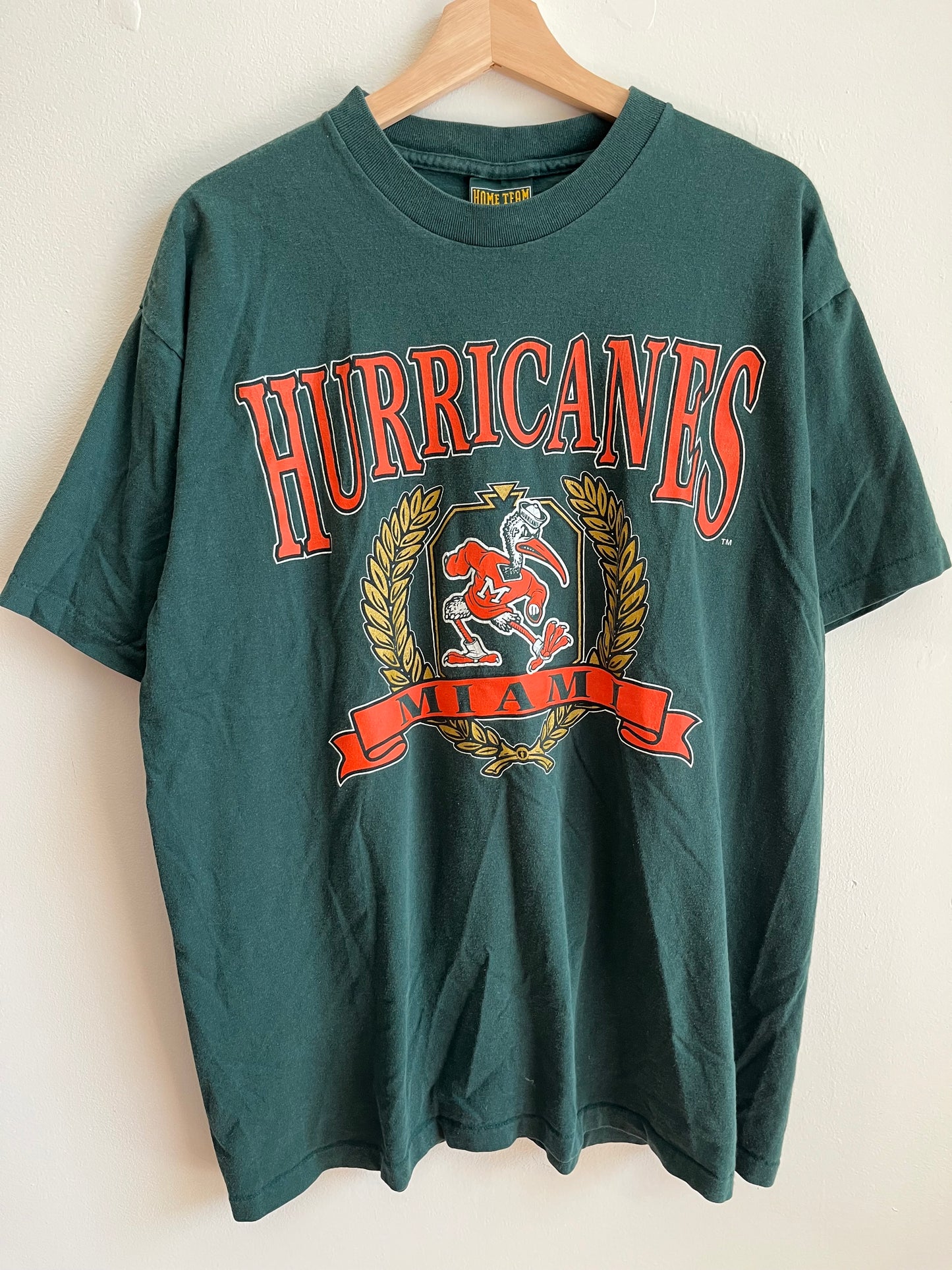 90s Miami Hurricanes Logo Home Team Tee (XL)