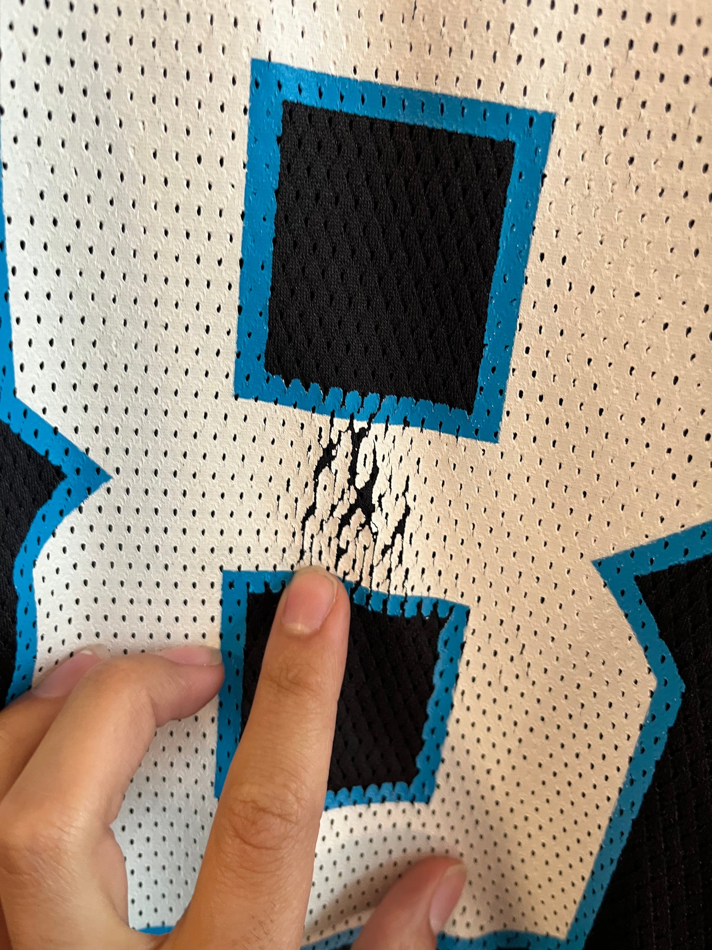 00s Carolina Panthers Stephen Davis Reebok Home Jersey (L)