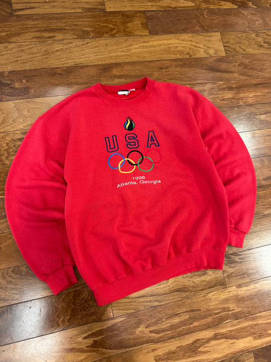 1996 Atlanta USA Olympics Embroidered Crewneck (L)