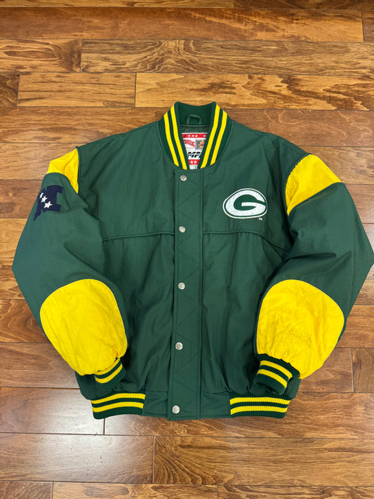 90s Green Bay Packers Nutmeg Puffer Jacket (M)