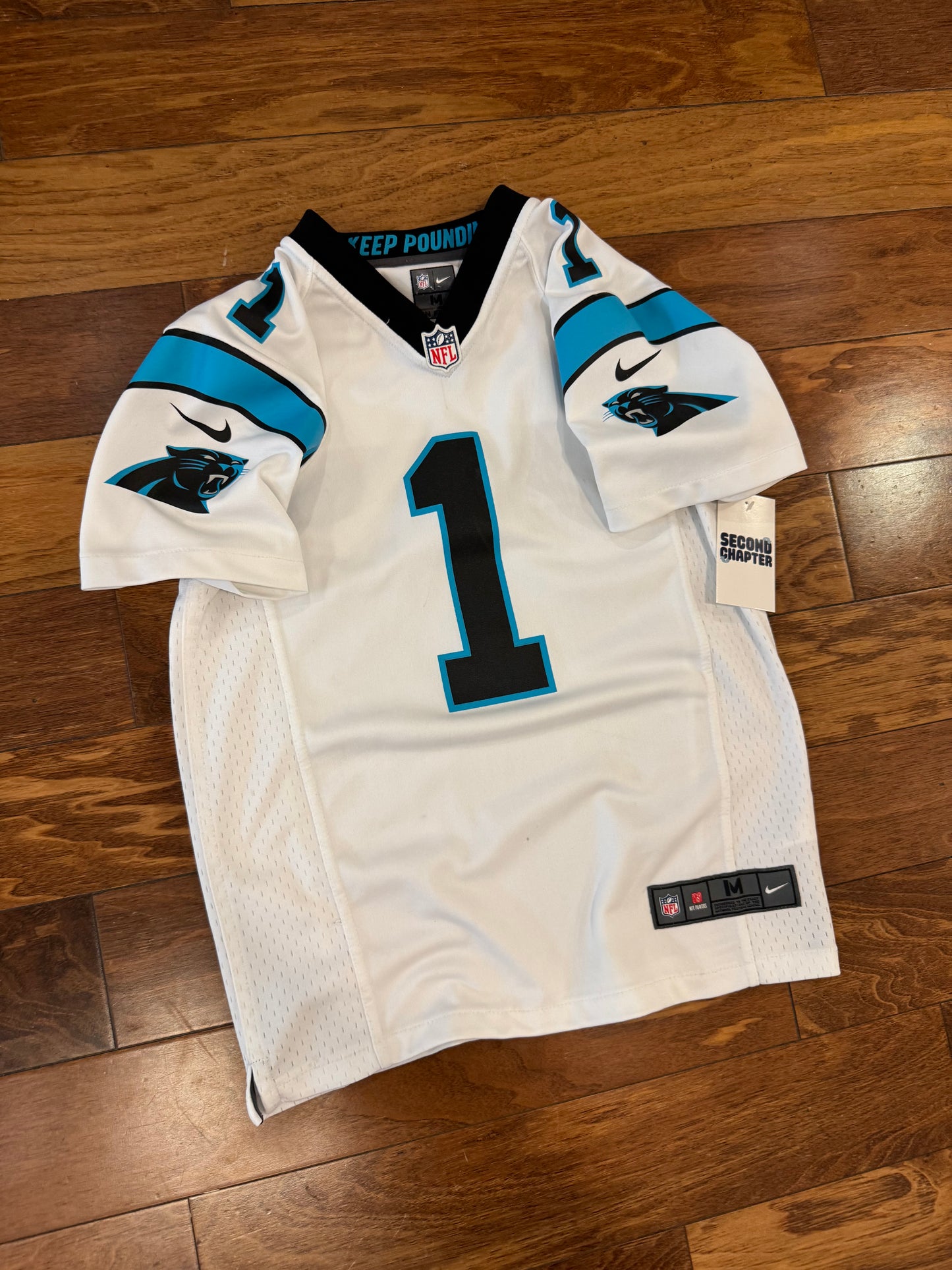 2012 Carolina Panthers Cam Newton Away Jersey (Youth M)