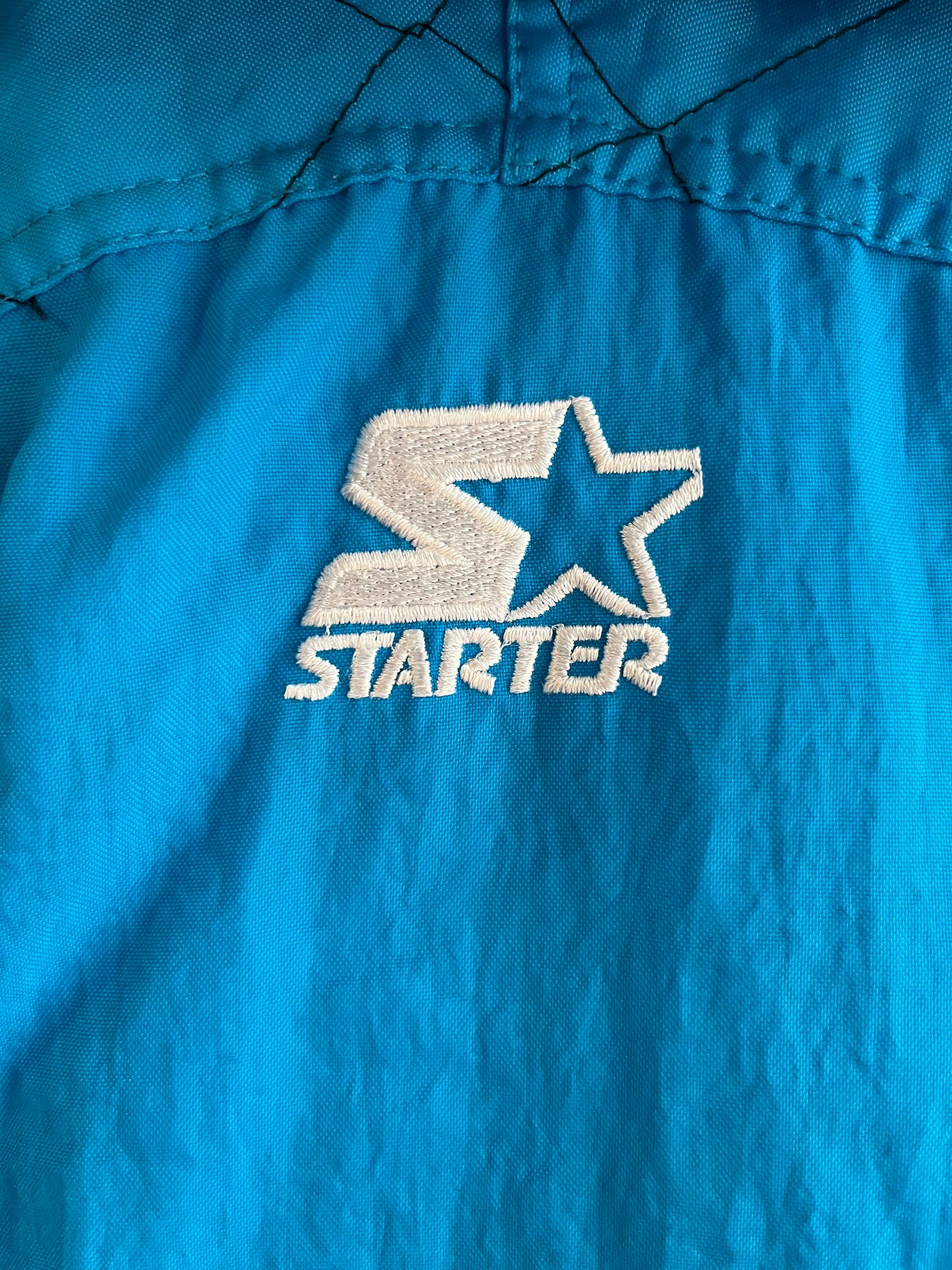 90s Carolina Panthers Starter Pro Line Blue Puffer Jacket (M)