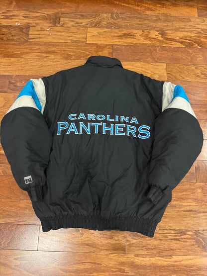 90s Carolina Panthers Logo 7 Puffer Jacket (XL)