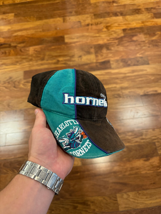 00s Charlotte Hornets Reebok Logo Faded Hat (OS)