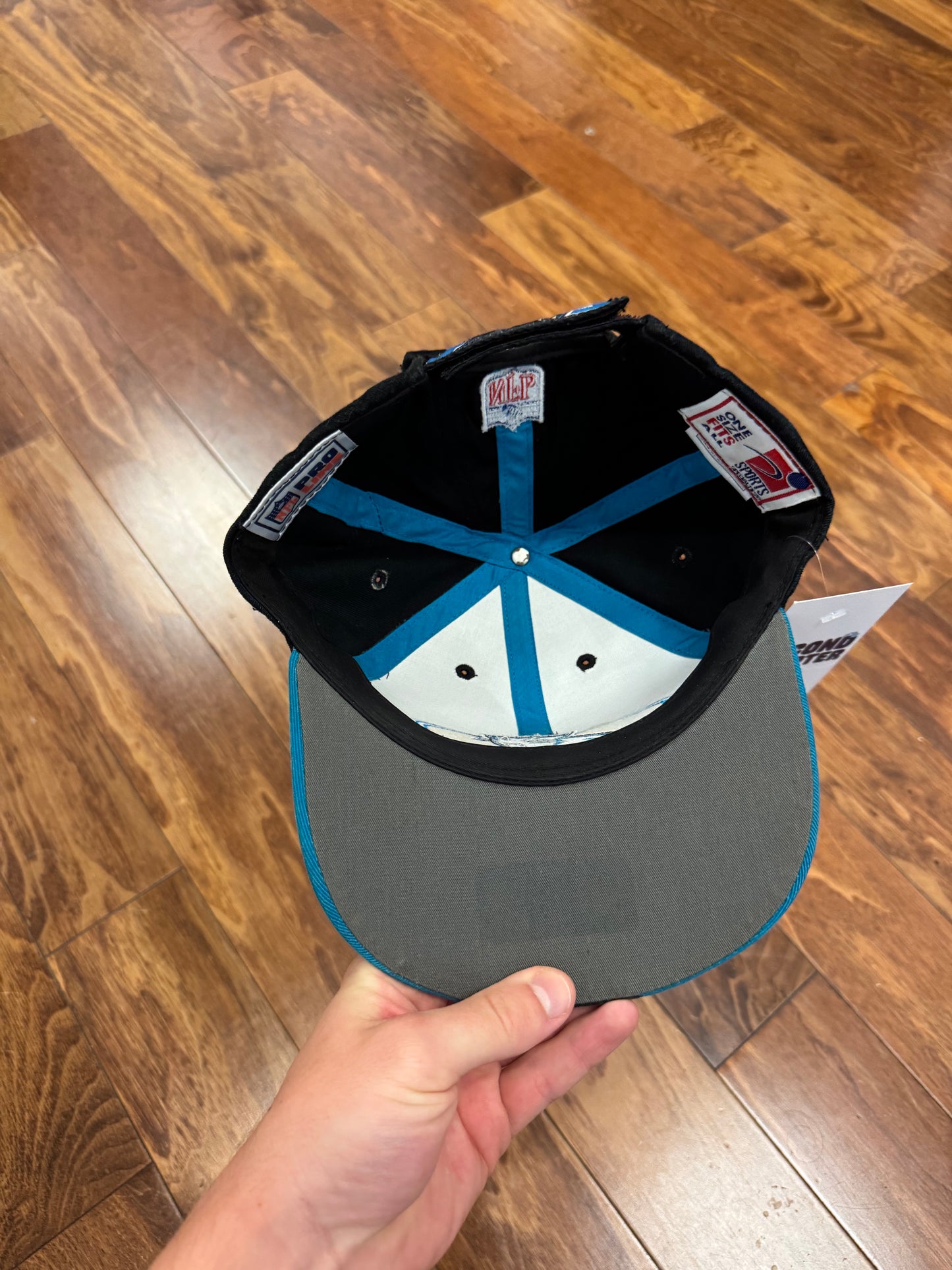 00s Carolina Panthers Sports Specialties Striped Hat (OS)