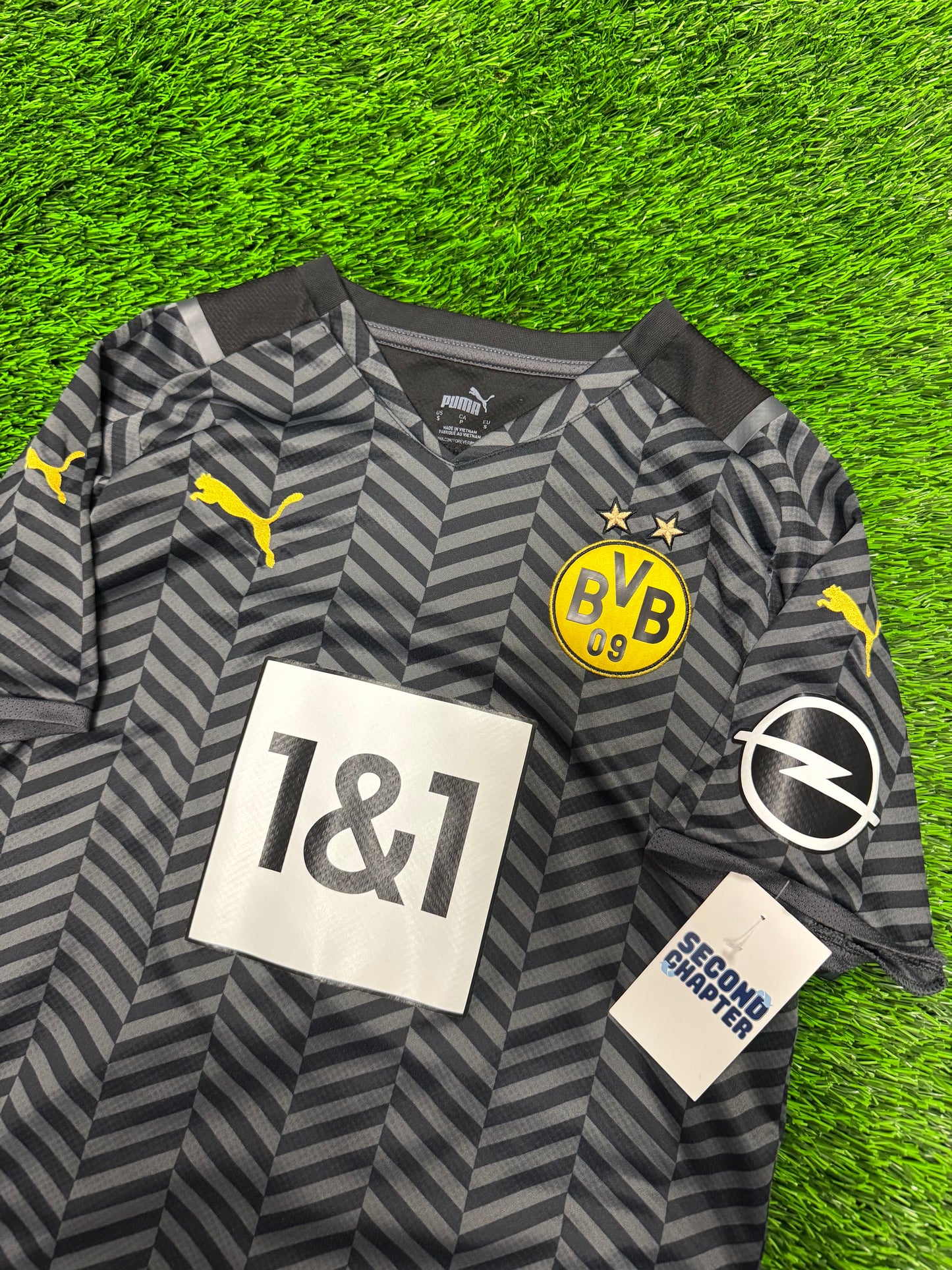 Borussia Dortmund Puma Black Soccer Third Jersey 2021-22 BVB Kit (S)