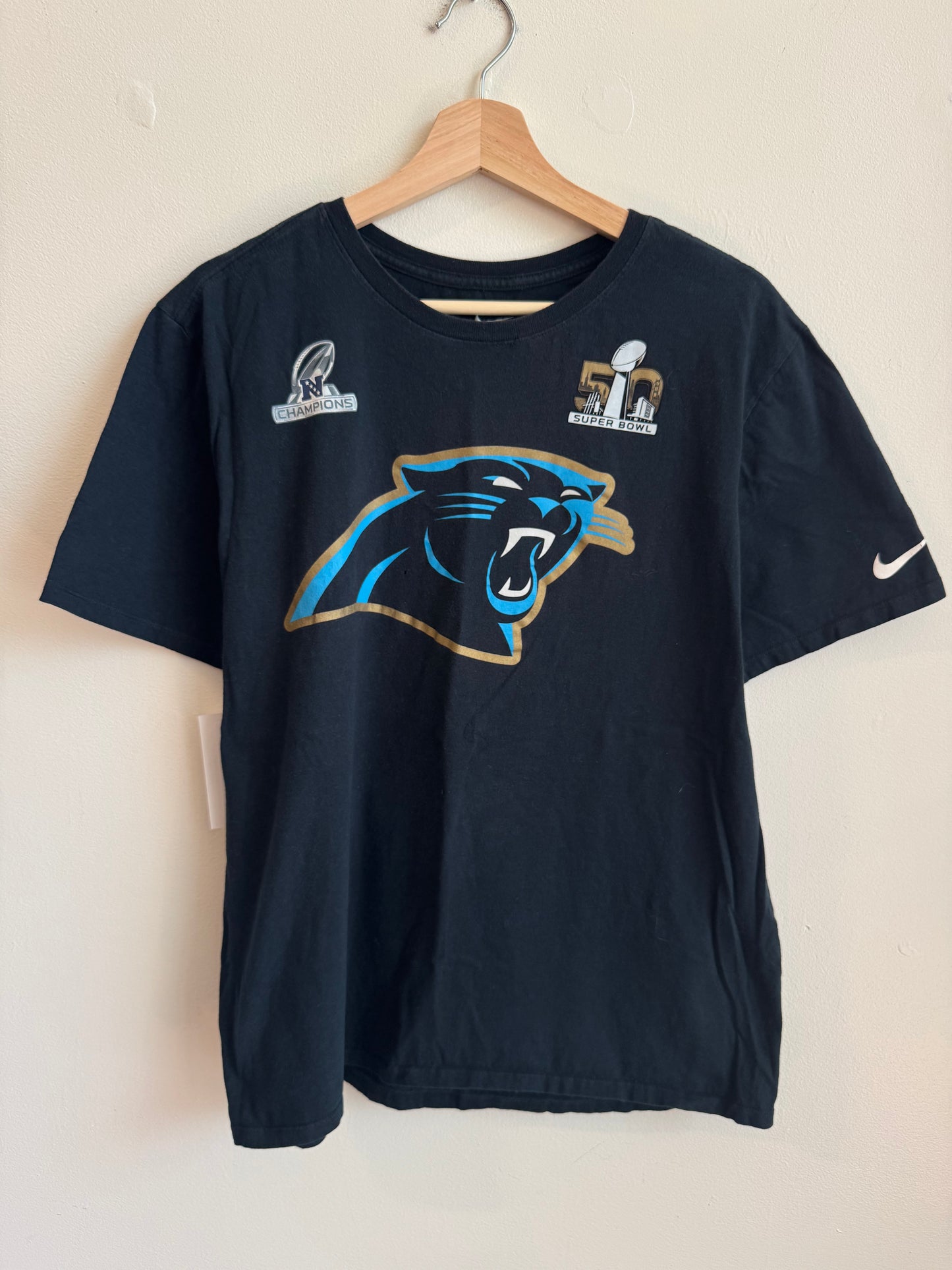 2015 Carolina Panthers NFC Champions Super Bowl Nike Tee (L)