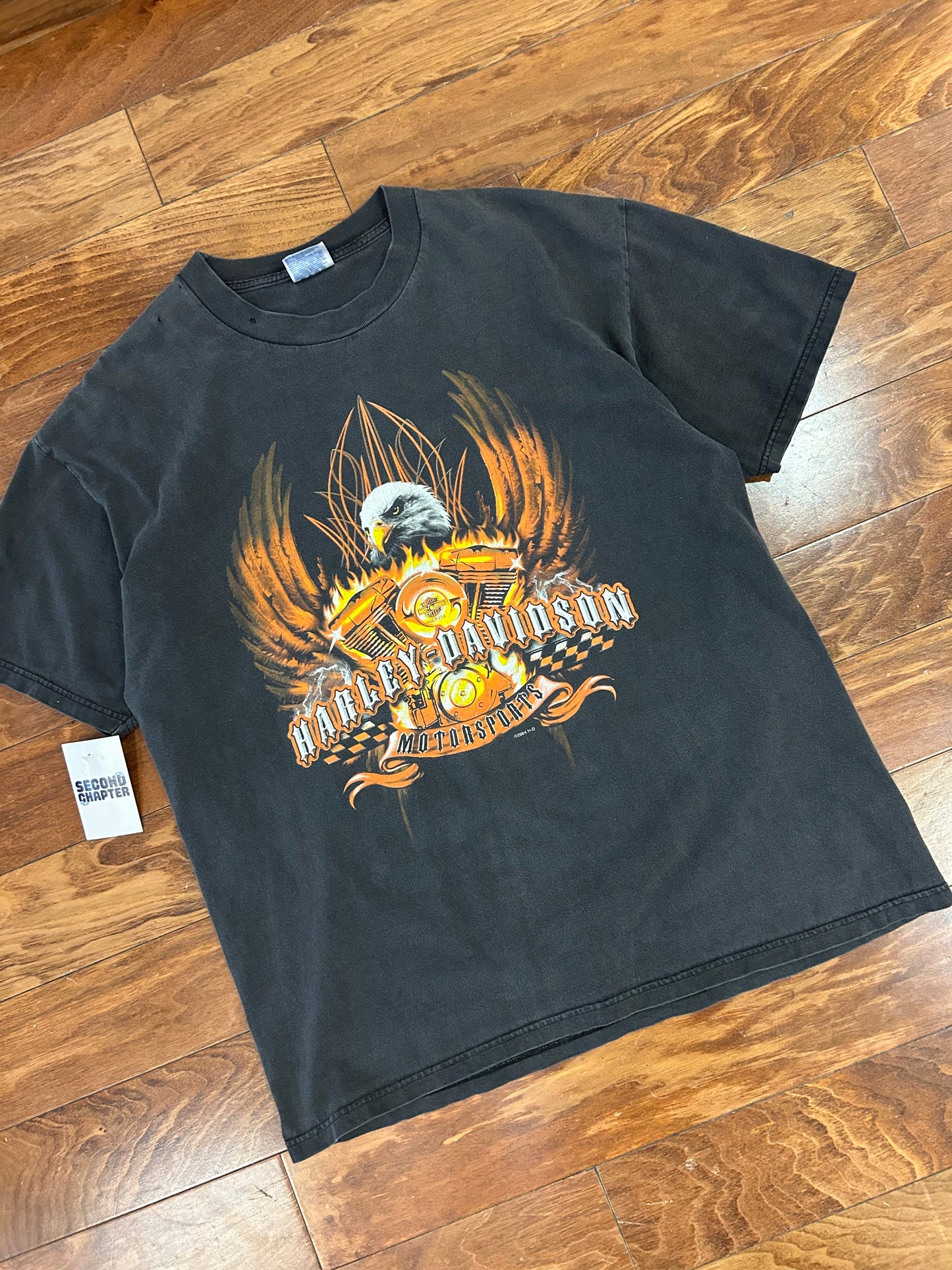 2004 Harley Motorsports Flames Tee (XL)