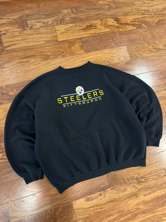 90s Pittsburgh Steelers Embroidered Crewneck (XXL)