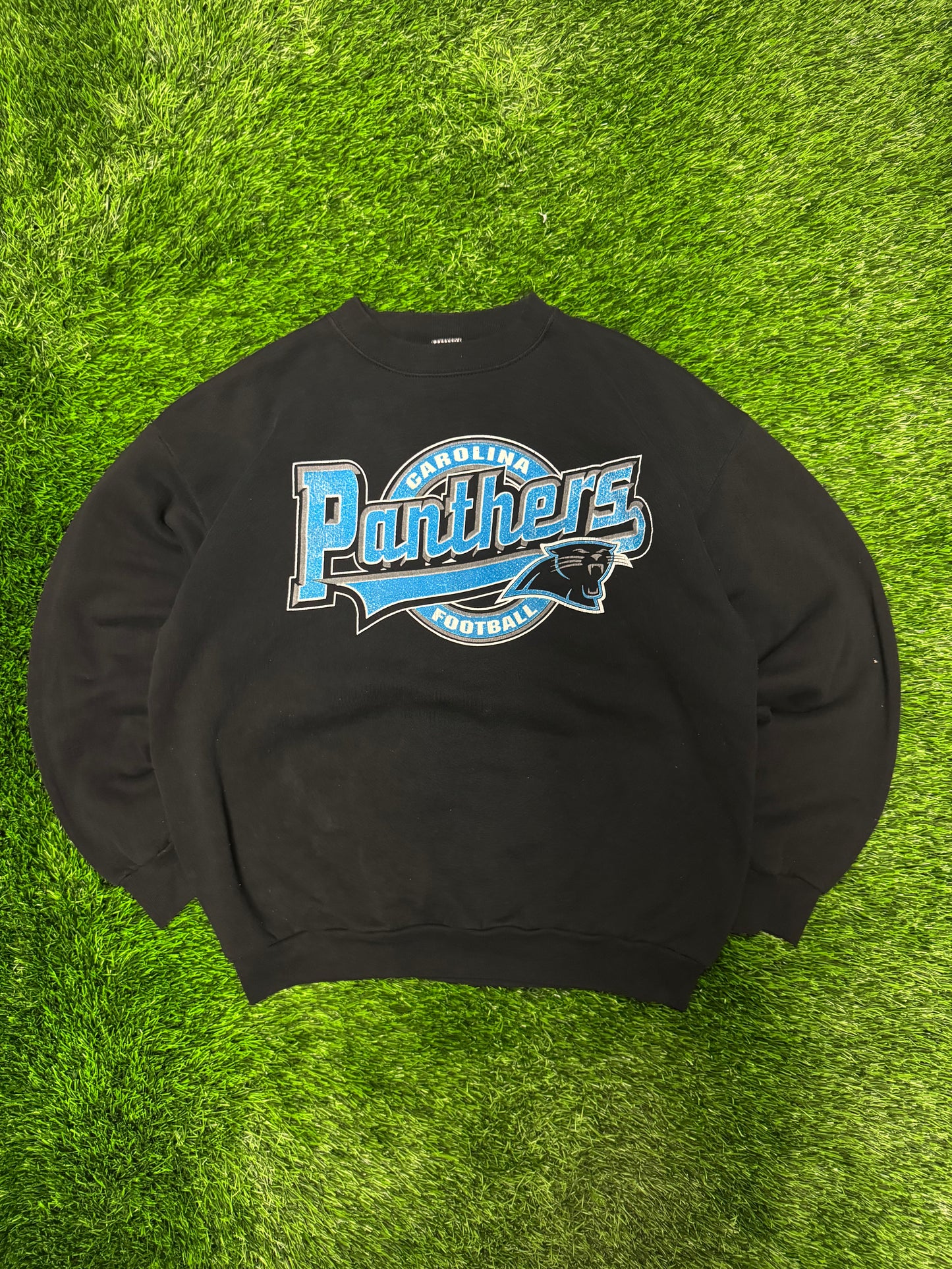 90s Carolina Panthers Vintage Logo 7 Crewneck (L)