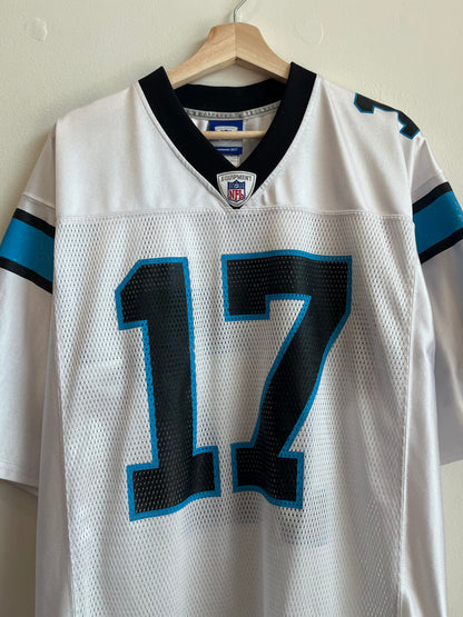 00s Carolina Panther Jake Delhomme Away Reebok Jersey (M)