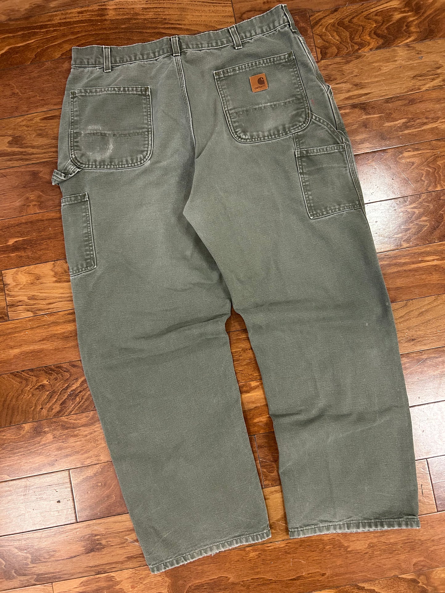 2013 Carhartt Faded Olive Green Carpenter Pants (36 x 32)