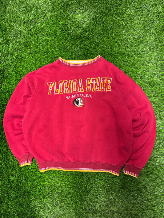 90s Florida State University (FSU) Embroidered Boxy Crewneck (L)