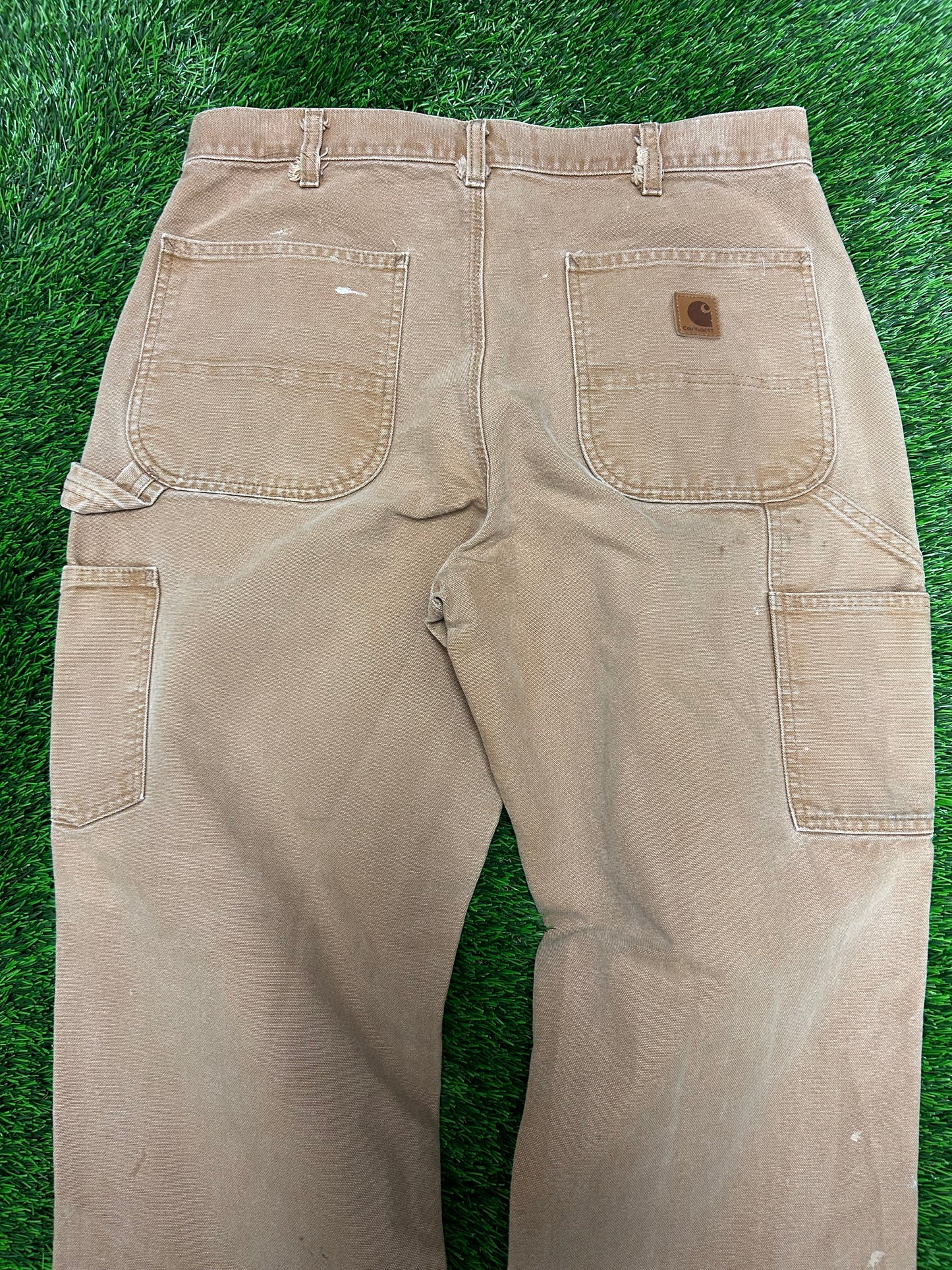 Carhartt Tan Paint Splatter Carpenter Pants (34 x 32)