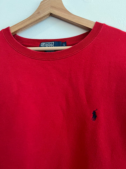 00s Polo Ralph Lauren Essential Red Crewneck (L)