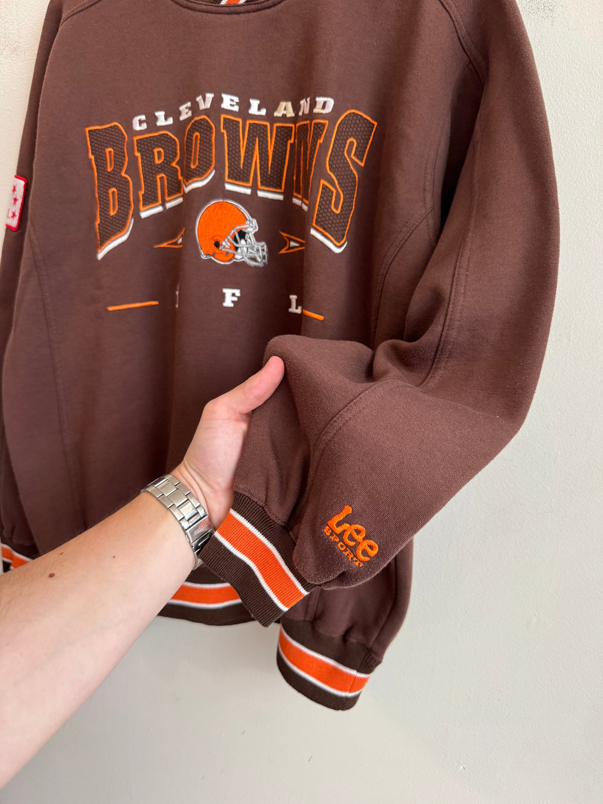00s Cleveland Browns Lee Embroidered Crewneck (L)