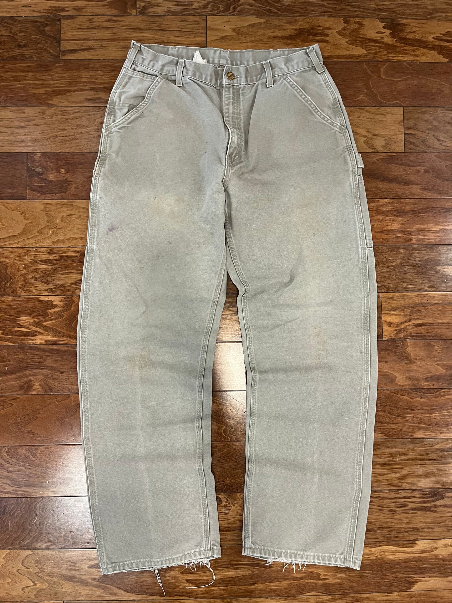 00s Carhartt Sand Carpenter Workwear Pants (34 x 33)