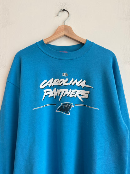 2003 Carolina Panthers Cat Scratch Faded Blue Crewneck (XL)