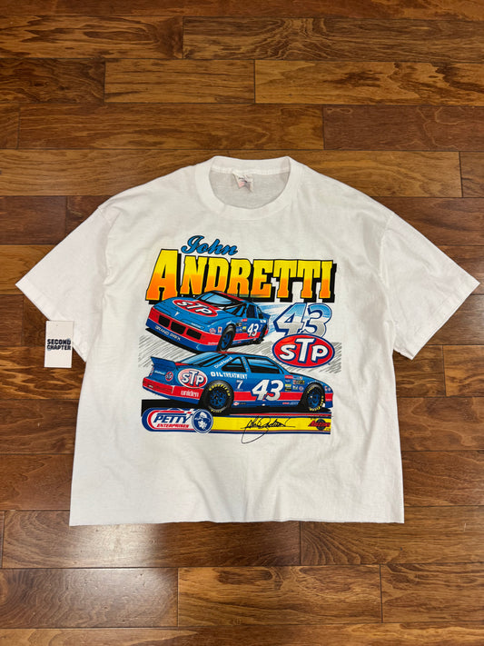1993 John Andretti Nascar Graphic Cropped Tee (XL)