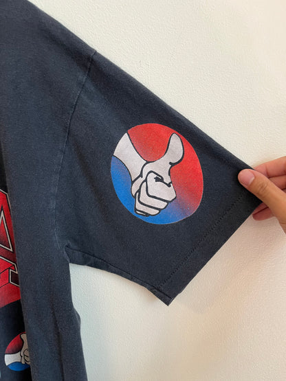 90s Carolina Panthers Thumbs Up Faded Helmet Tee (L)