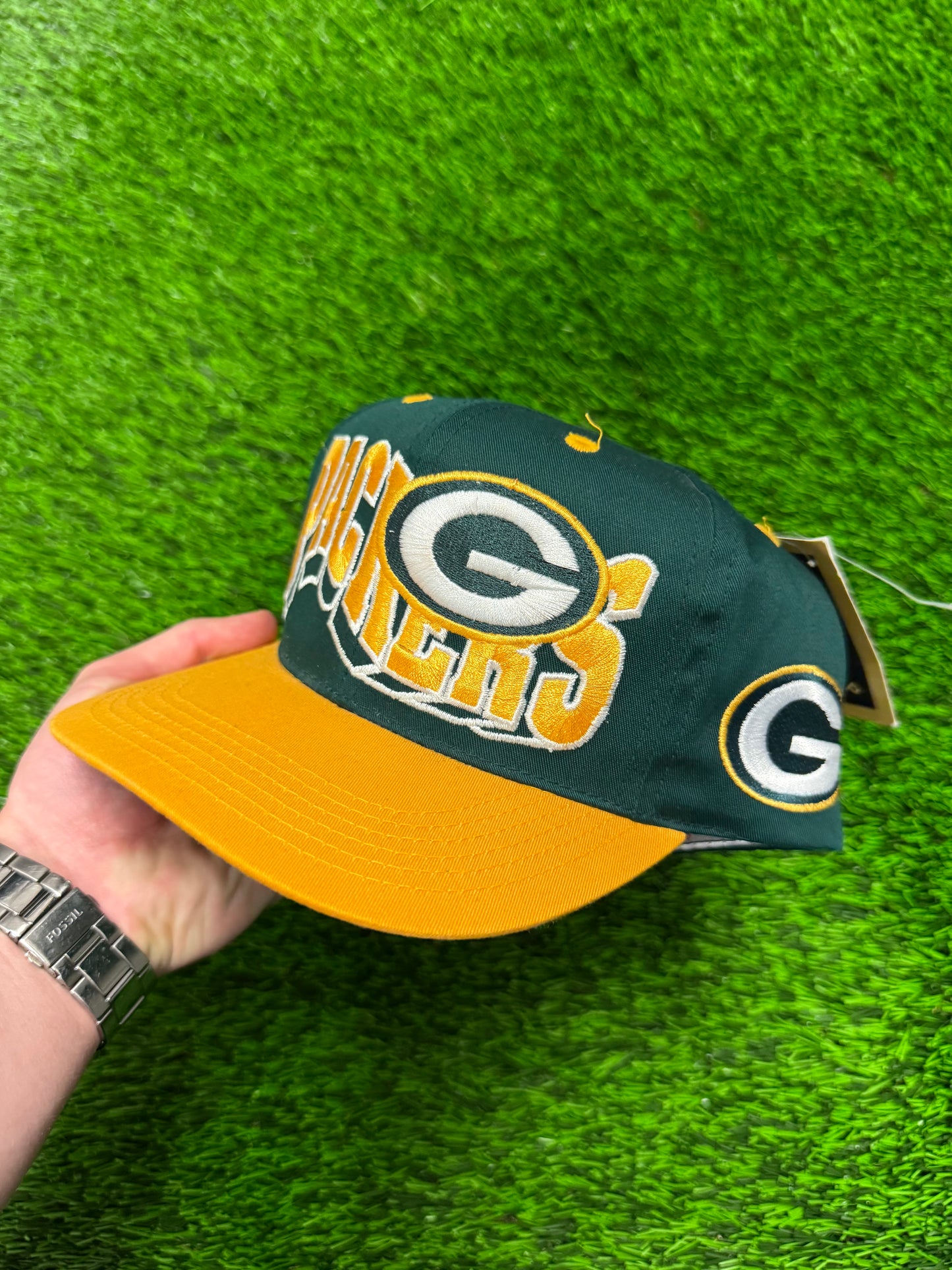 90s Green Bay Packers Spell Out Deadstock Youth Hat (Youth OSFA)
