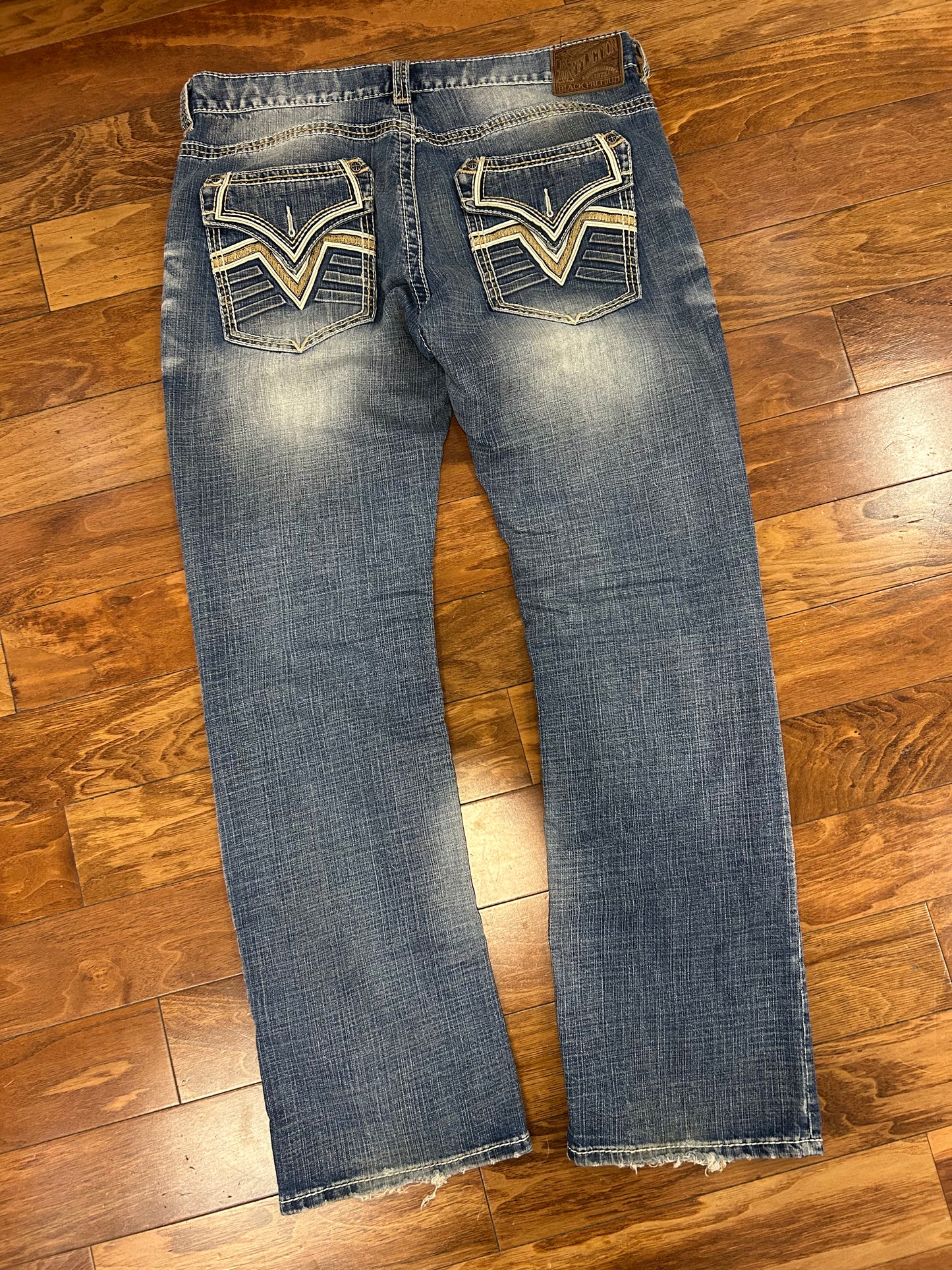 00s Affliction Faded Mid Wash Blake Boot Cut Jeans (38 x 34)
