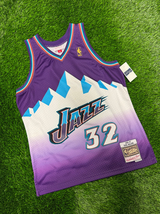 Utah Jazz Karl Malone #32 Mitchell & Ness Hardwood Classics NBA Jersey (XL)