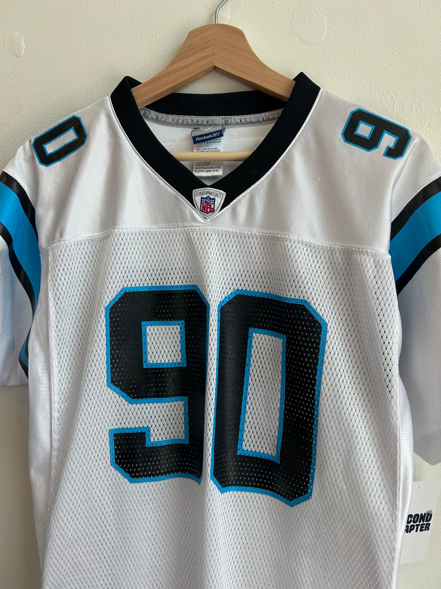 00s Carolina Panthers Julius Peppers Away Jersey (Youth XL)