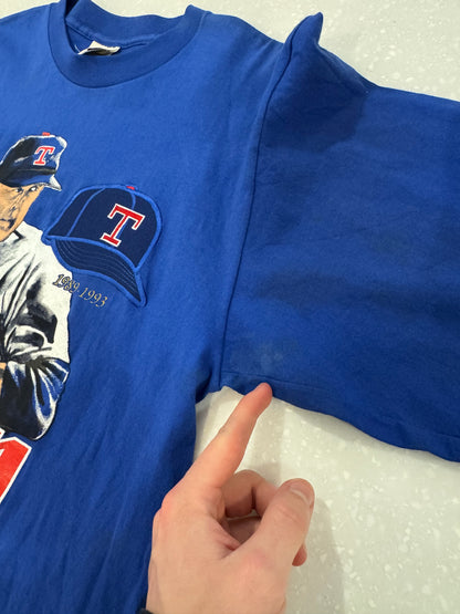 1993 Nolan Ryan Texas Rangers Retirement Nutmeg Tee (XL)