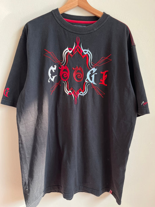 00s Coogi Embroidered Black Tee (XXL)
