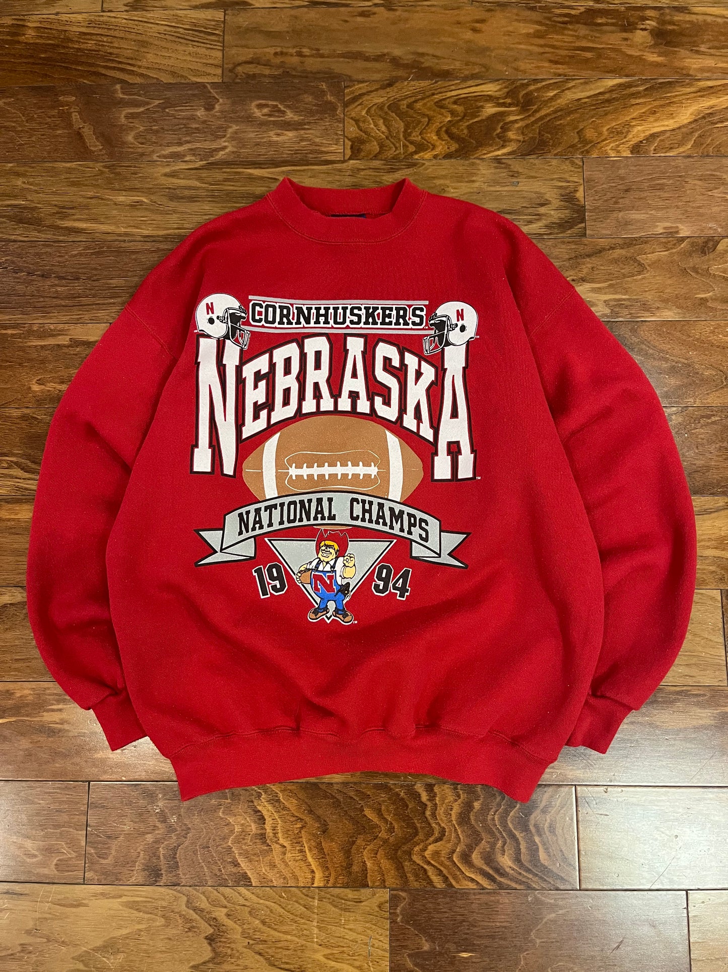 1994 Nebraska Cornhuskers Vintage Football Crewneck (L)